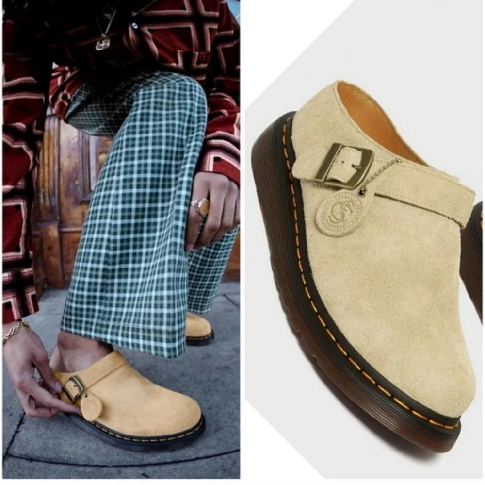 🆕️ Dr Martens Isham Desert Oasis Tan Suede Mules Womens 11 Men 9 Streetwear - Picture 4 of 16